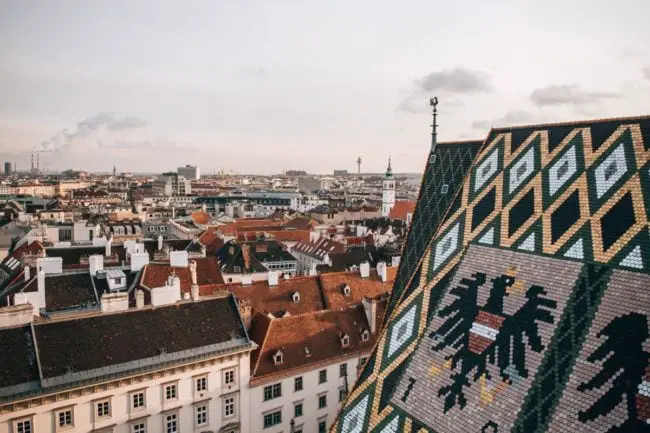 Blick vom Stephansdom, Wien Reisedauer, Teaserbild