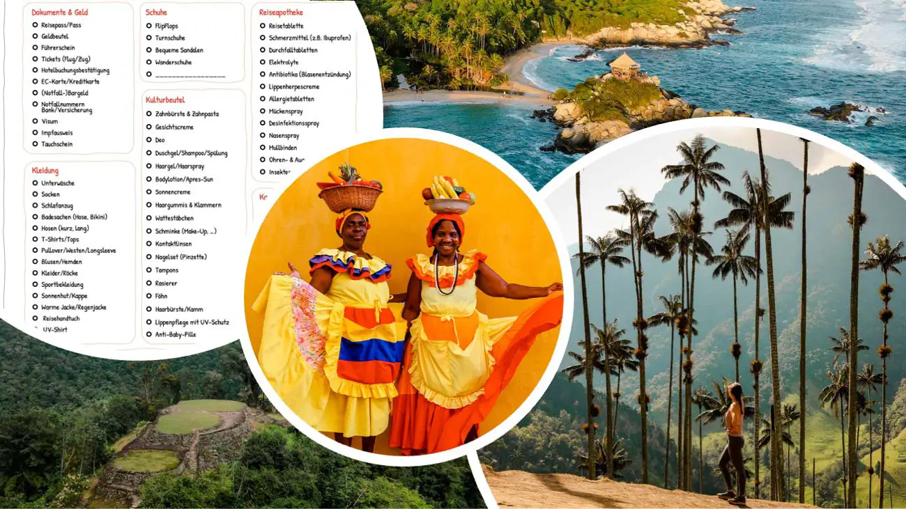 Packliste Kolumbien: Komplette PDF) Urlaub deinen für Checkliste (mit