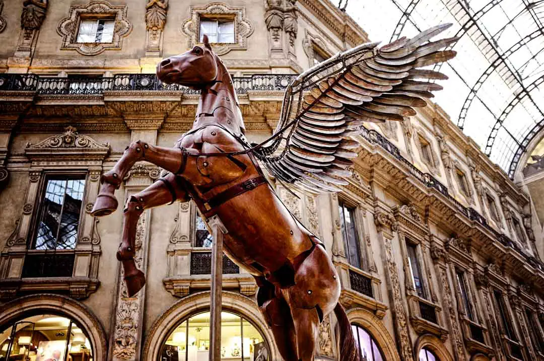 Pegasus in der Galleria Vittorio Emanuele II in Mailand