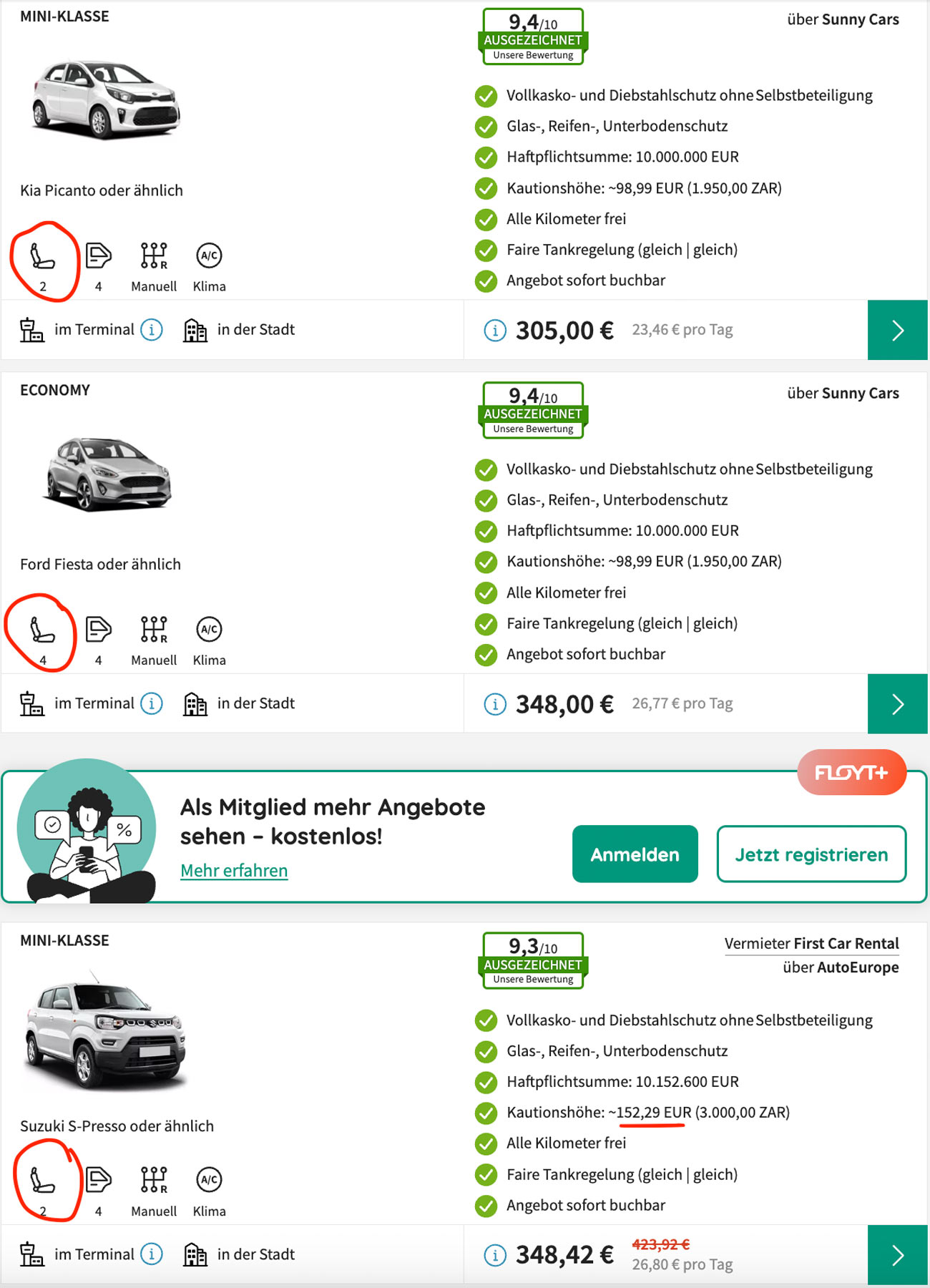 Südafrika Mietwagen Kosten vergleichen bei billiger-mietwagen, unsere Erfahrungen