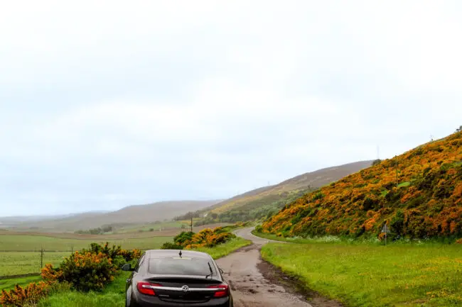 Schottland Straßenverhältnisse im ländlichen Gebiet